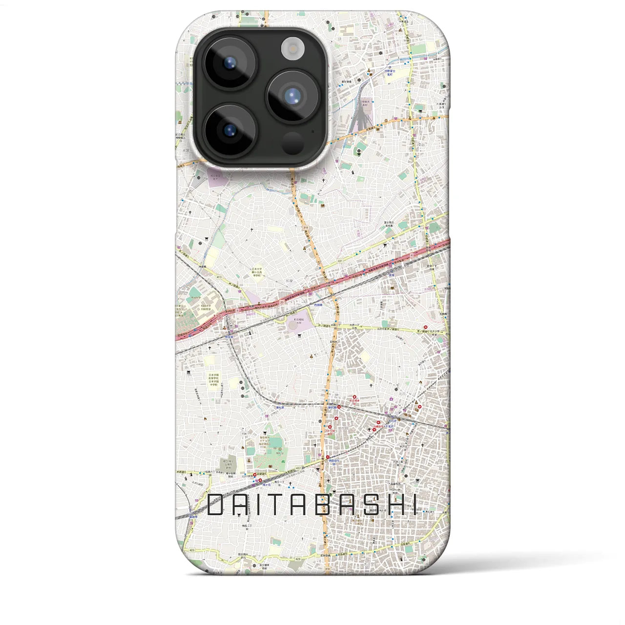 【代田橋(東京都)】地図柄iPhoneケース(バックカバータイプ)