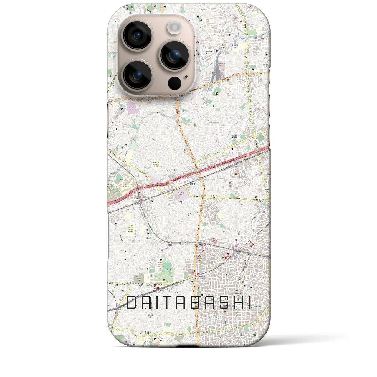 【代田橋(東京都)】地図柄iPhoneケース(バックカバータイプ)