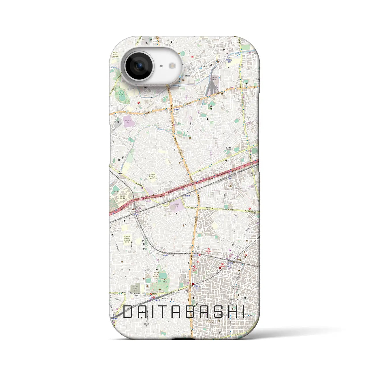 【代田橋(東京都)】地図柄iPhoneケース(バックカバータイプ)