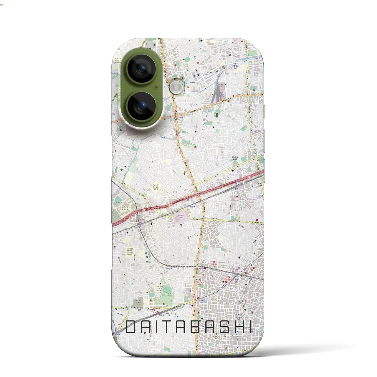 【代田橋(東京都)】地図柄iPhoneケース(バックカバータイプ)