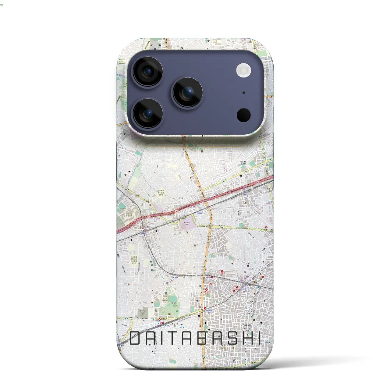 【代田橋(東京都)】地図柄iPhoneケース(バックカバータイプ)