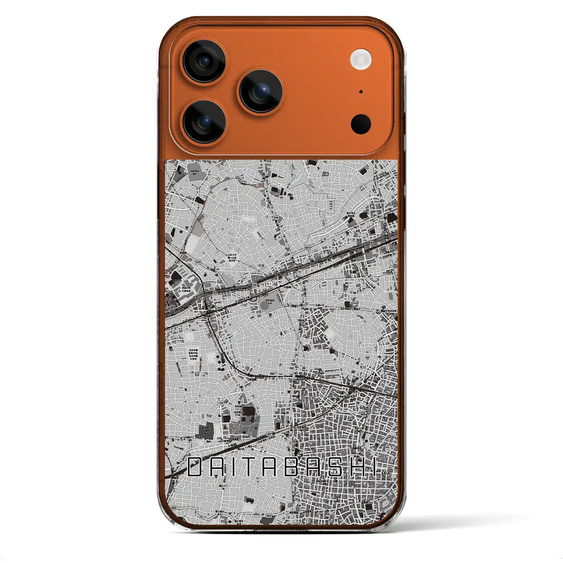 【代田橋(東京都)】地図柄iPhoneケース(クリアタイプ)