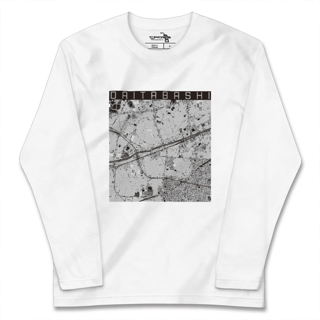 【代田橋(東京都)】地図柄ロングスリーブTシャツ