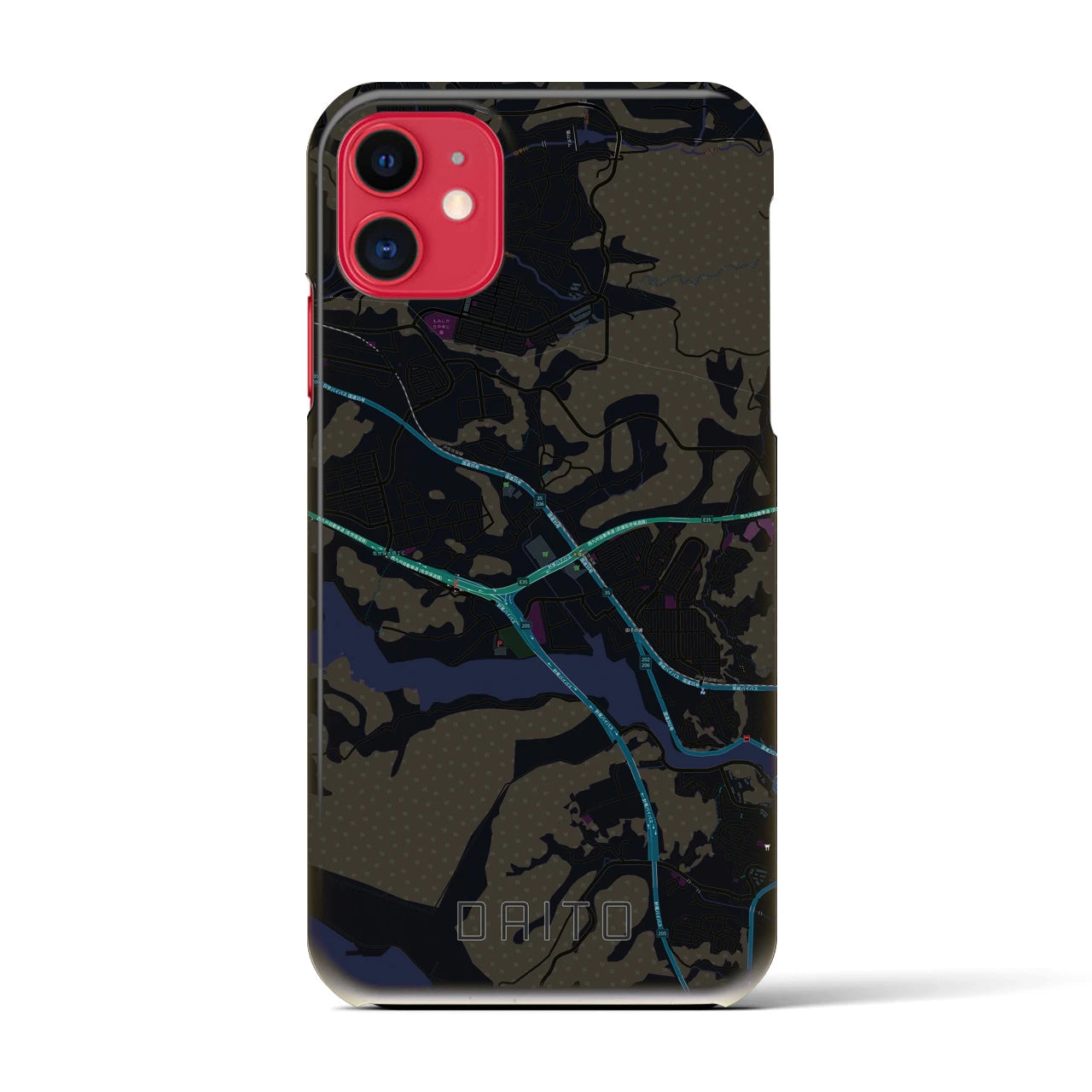 【大塔(長崎県)】地図柄iPhoneケース(バックカバータイプ)