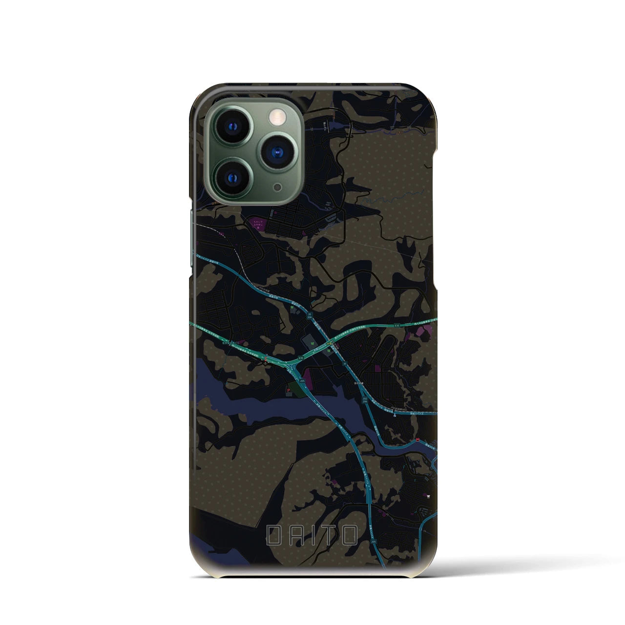 【大塔(長崎県)】地図柄iPhoneケース(バックカバータイプ)