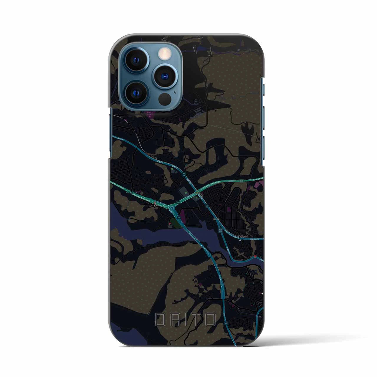 【大塔(長崎県)】地図柄iPhoneケース(バックカバータイプ)
