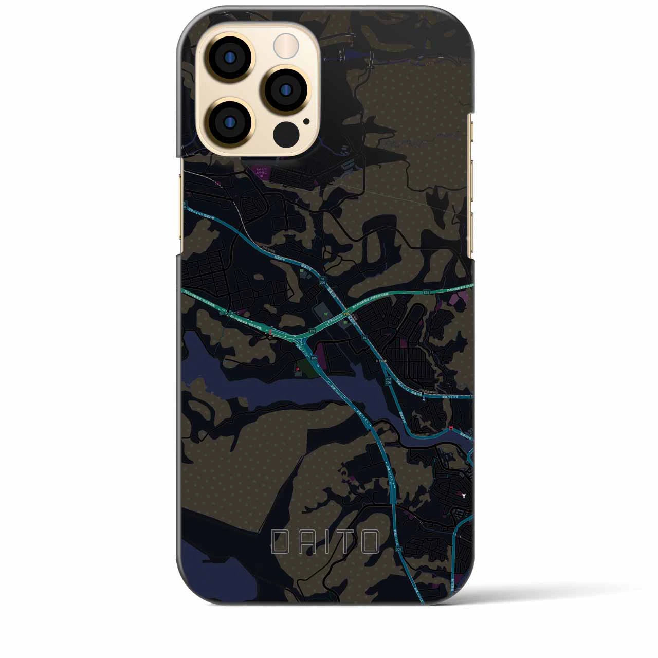 【大塔(長崎県)】地図柄iPhoneケース(バックカバータイプ)