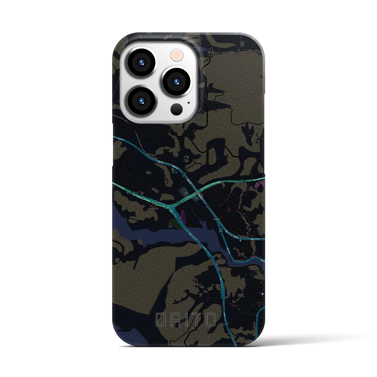 【大塔(長崎県)】地図柄iPhoneケース(バックカバータイプ)