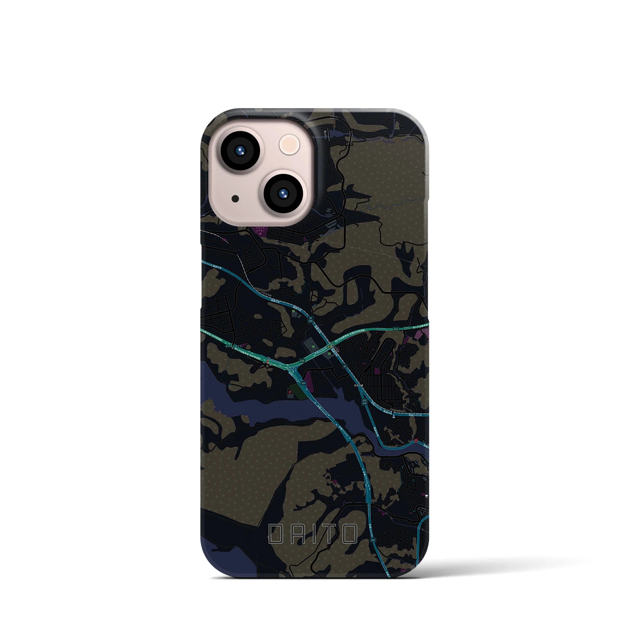 【大塔(長崎県)】地図柄iPhoneケース(バックカバータイプ)
