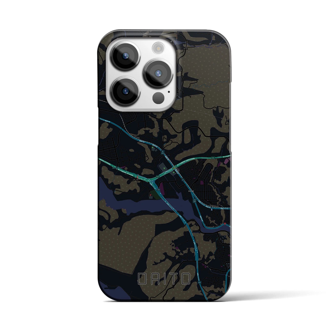 【大塔(長崎県)】地図柄iPhoneケース(バックカバータイプ)