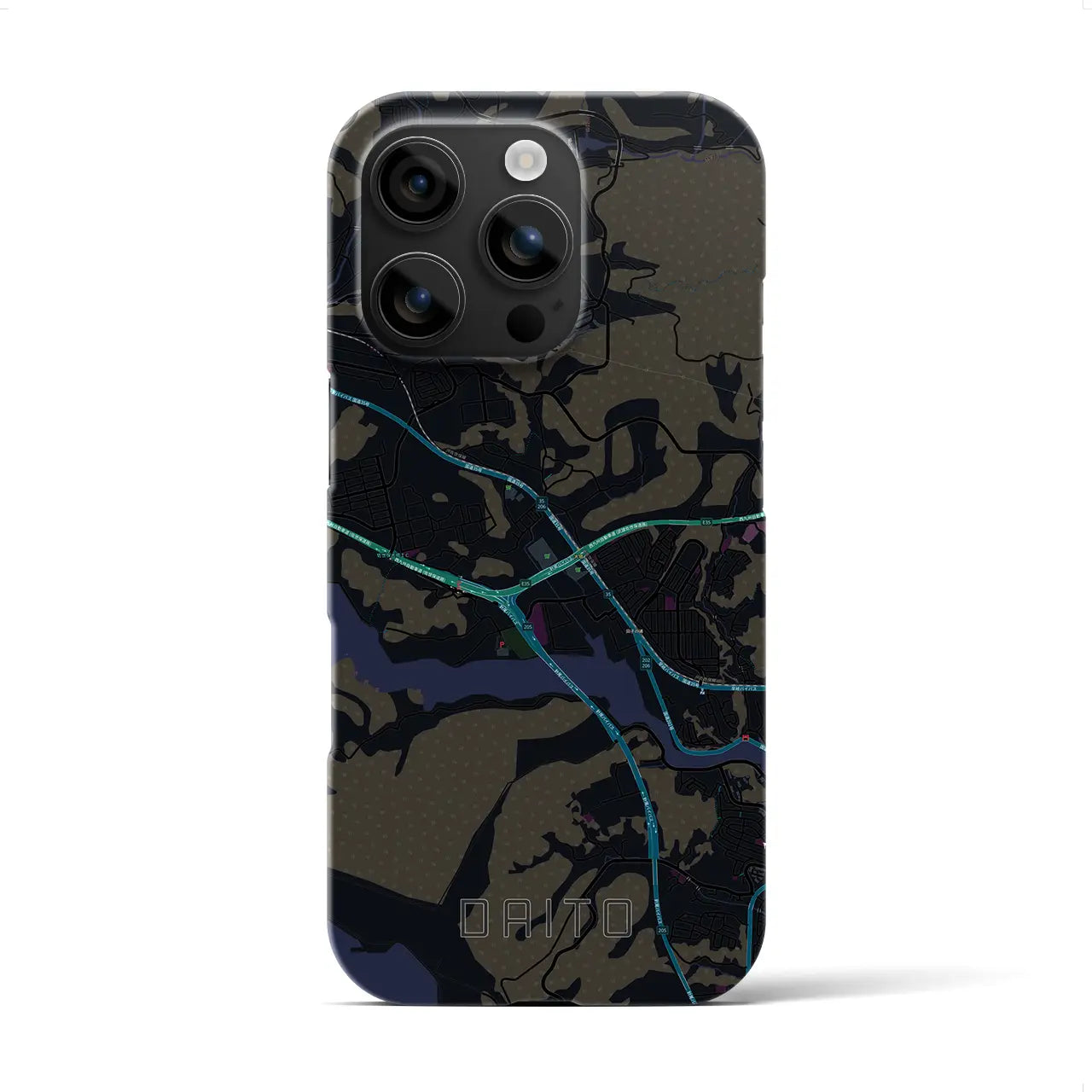 【大塔(長崎県)】地図柄iPhoneケース(バックカバータイプ)