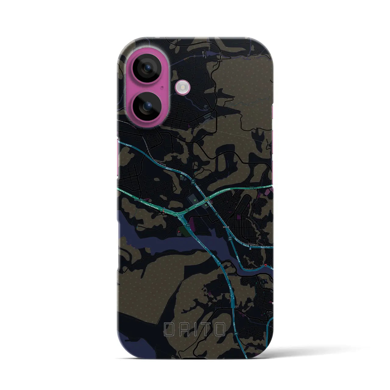 【大塔(長崎県)】地図柄iPhoneケース(バックカバータイプ)