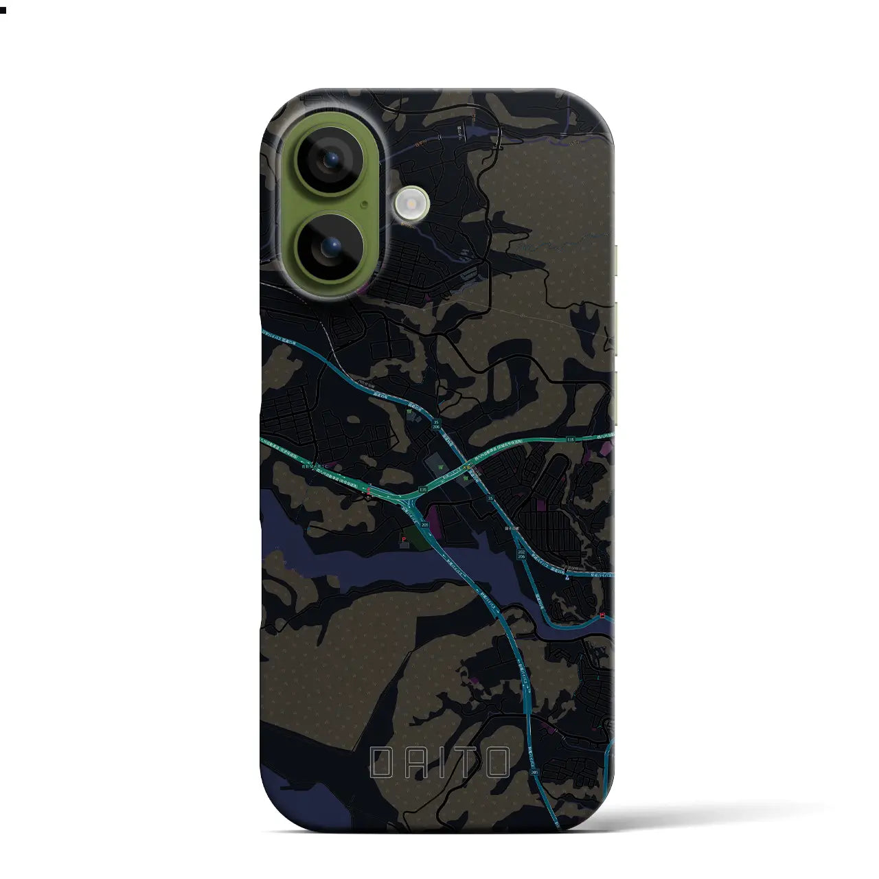 【大塔(長崎県)】地図柄iPhoneケース(バックカバータイプ)