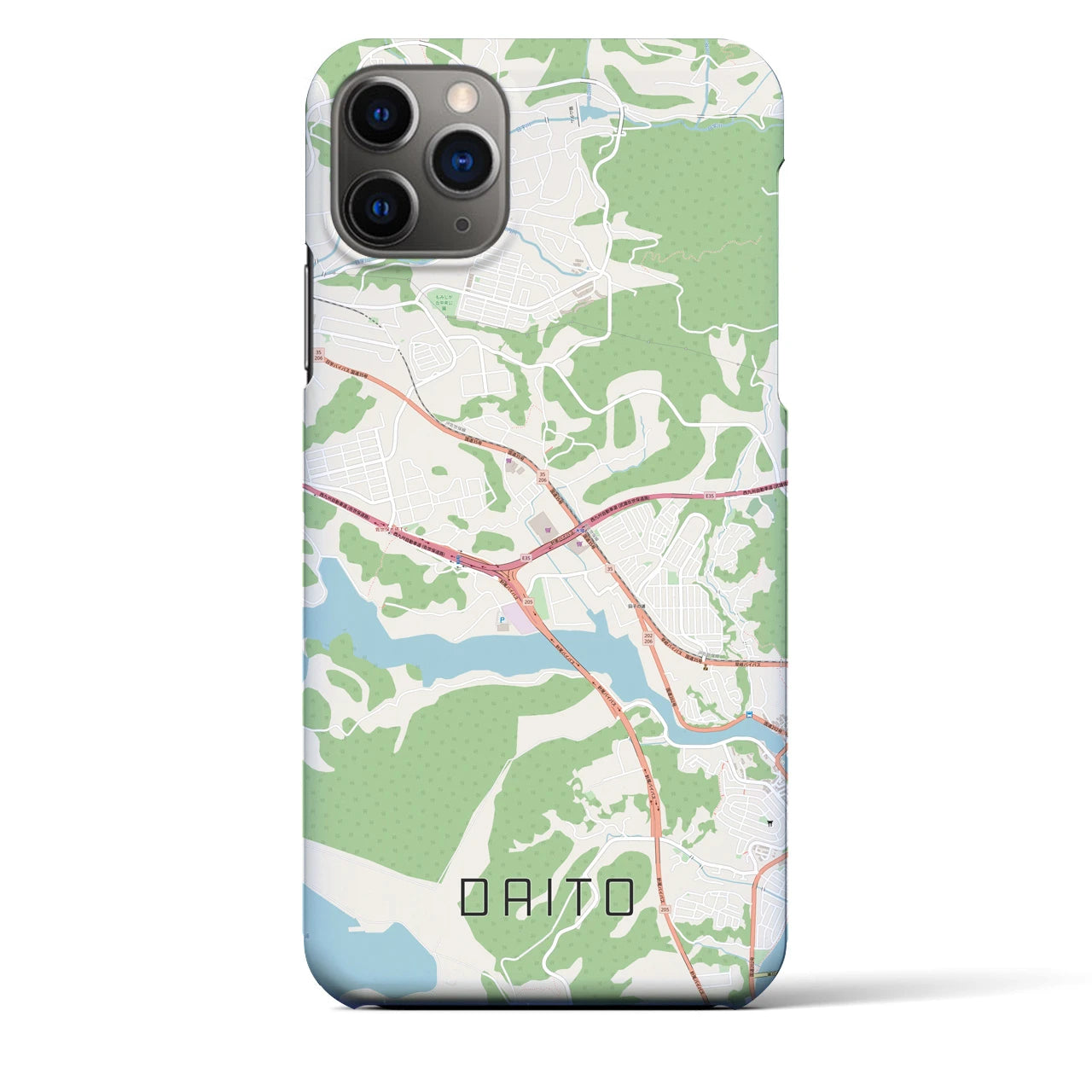 【大塔(長崎県)】地図柄iPhoneケース(バックカバータイプ)