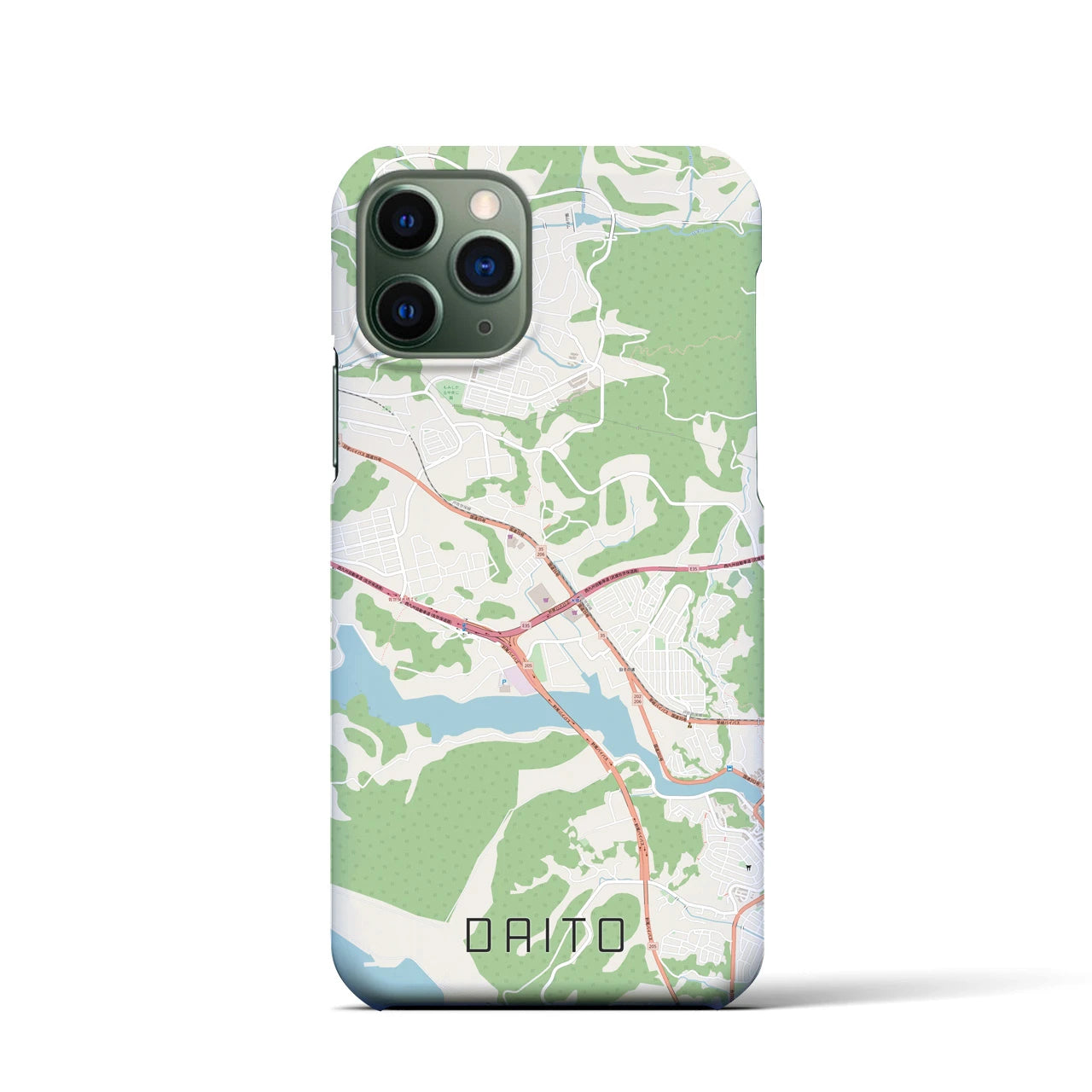 【大塔(長崎県)】地図柄iPhoneケース(バックカバータイプ)