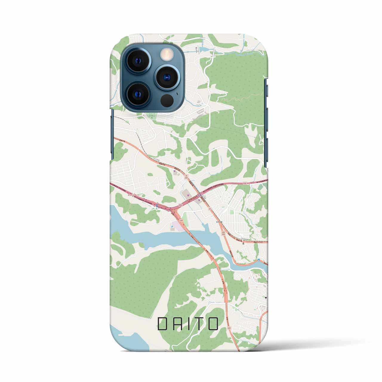 【大塔(長崎県)】地図柄iPhoneケース(バックカバータイプ)
