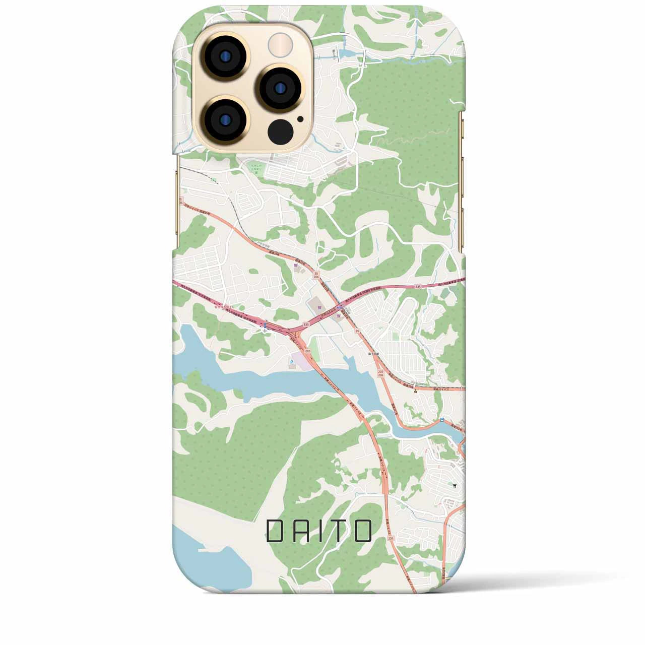 【大塔(長崎県)】地図柄iPhoneケース(バックカバータイプ)