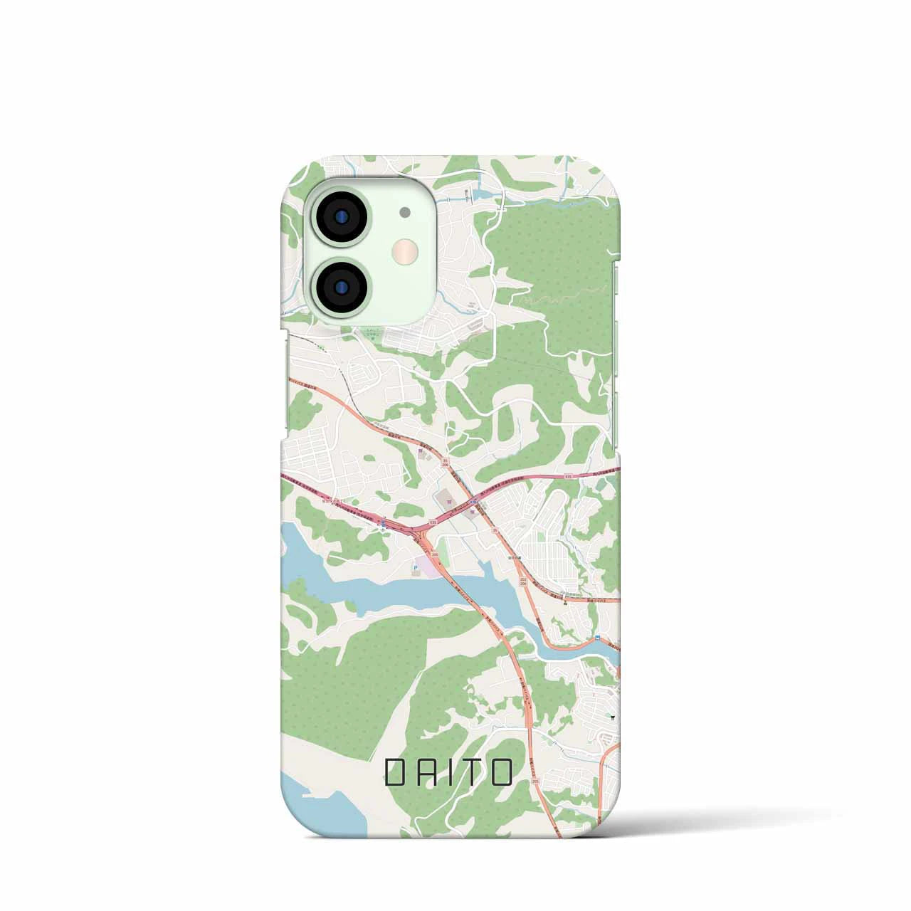 【大塔(長崎県)】地図柄iPhoneケース(バックカバータイプ)