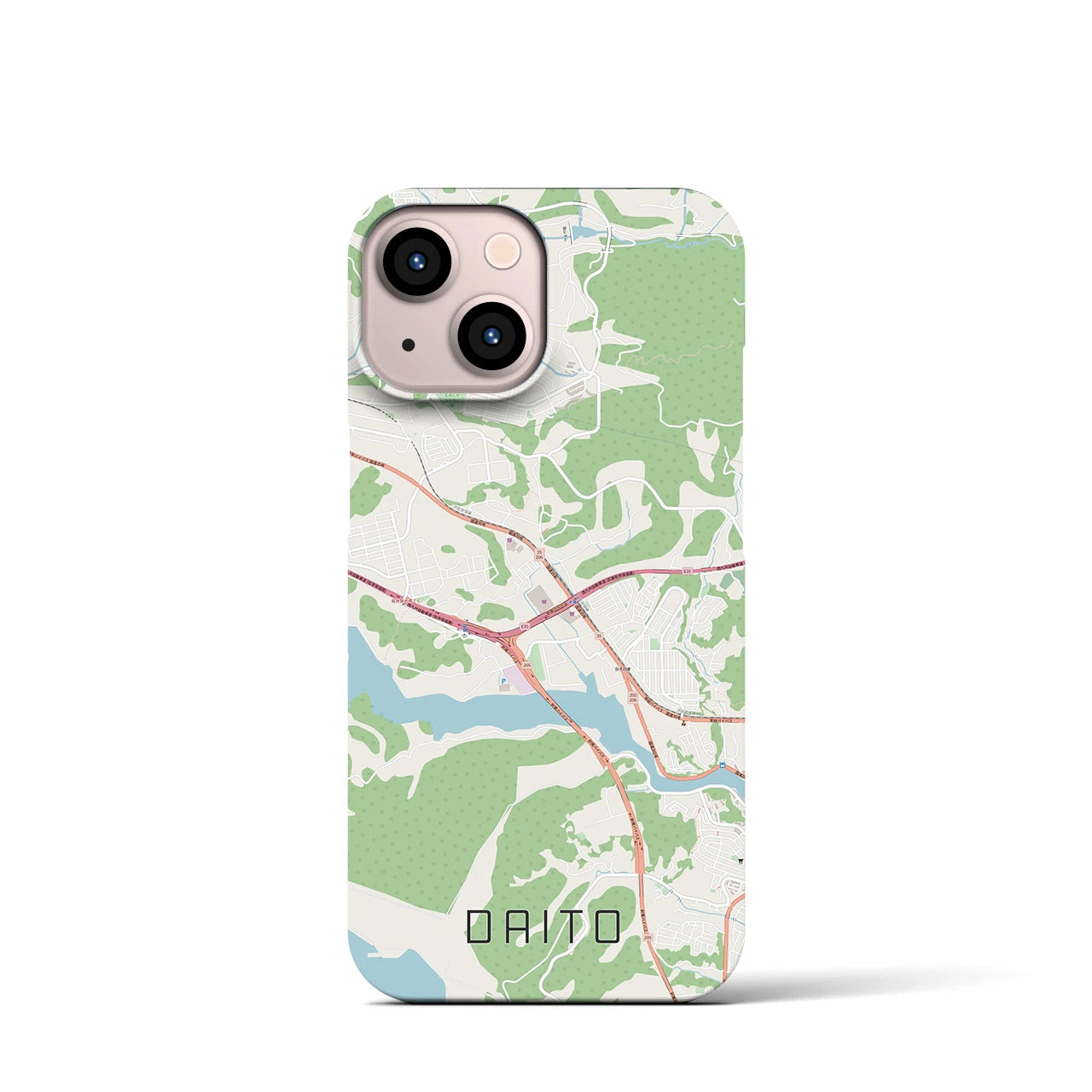 【大塔(長崎県)】地図柄iPhoneケース(バックカバータイプ)