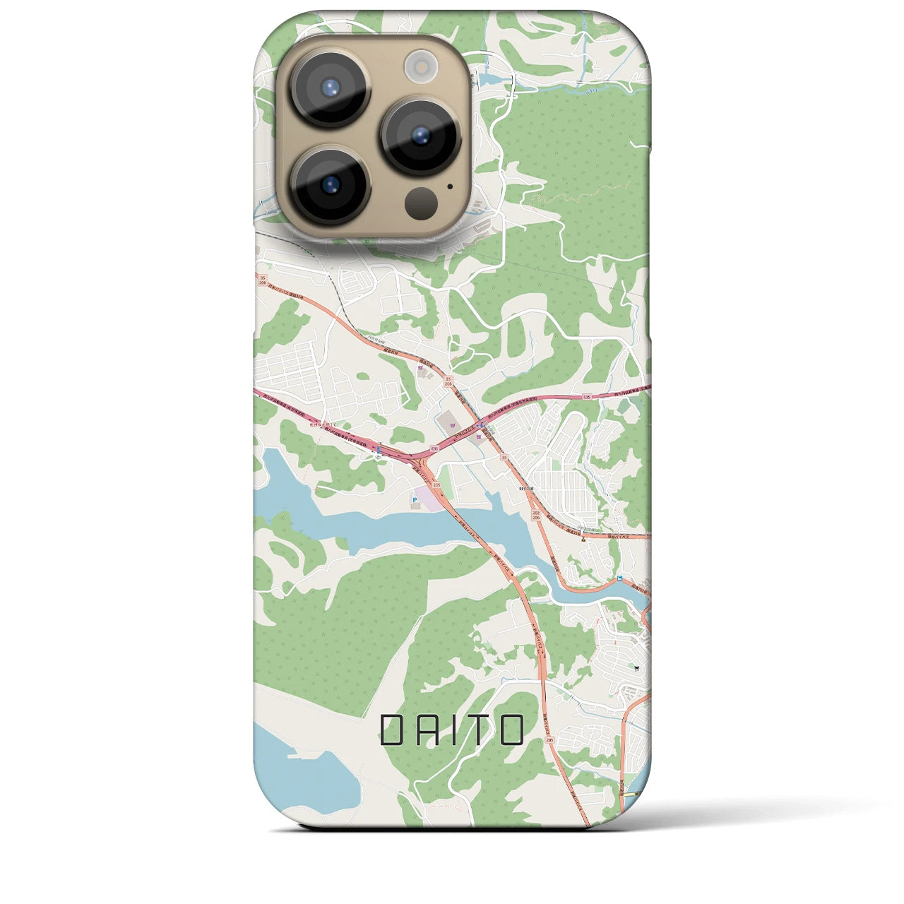 【大塔(長崎県)】地図柄iPhoneケース(バックカバータイプ)