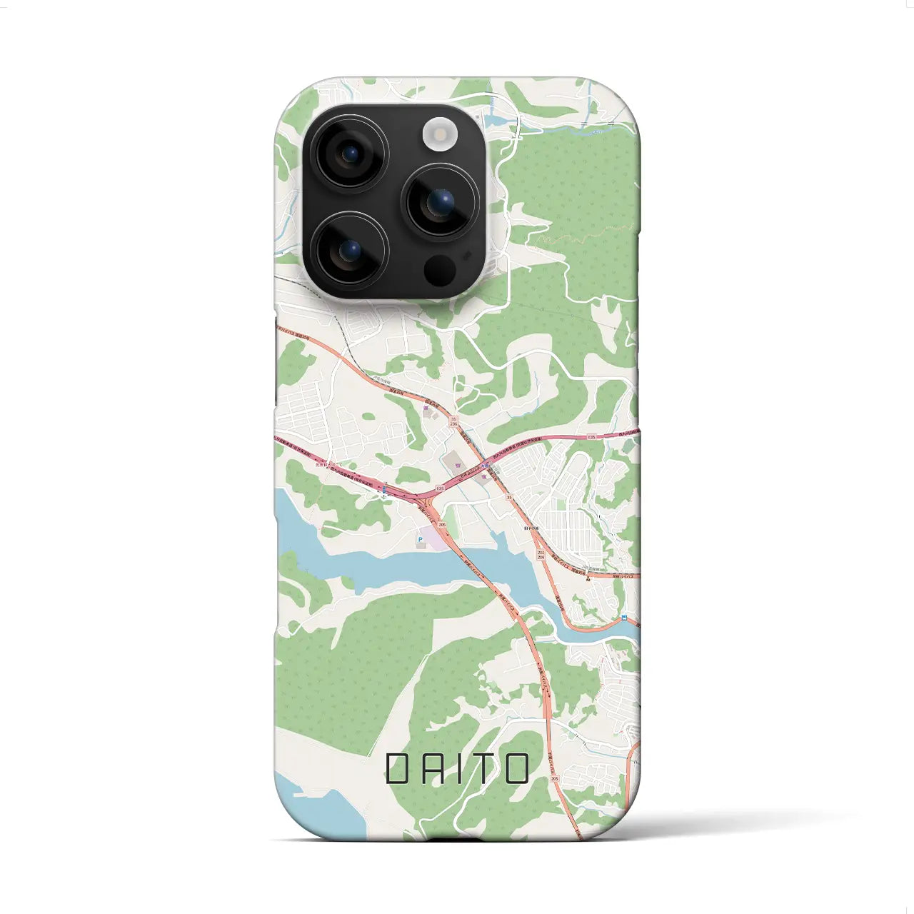 【大塔(長崎県)】地図柄iPhoneケース(バックカバータイプ)