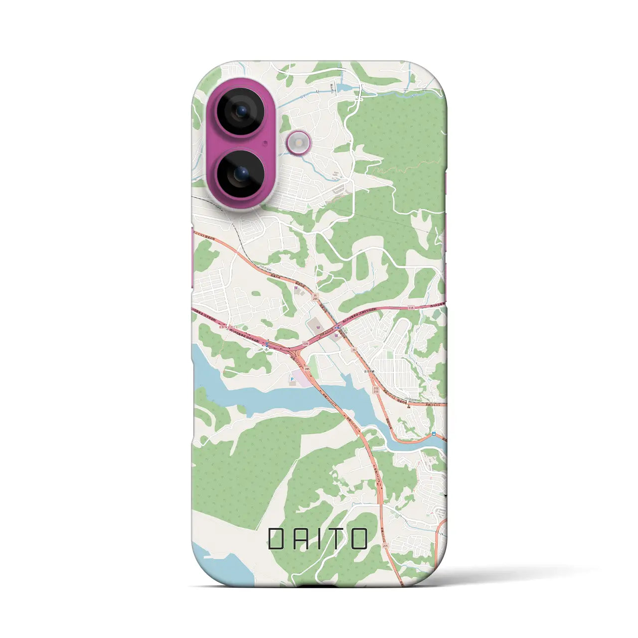 【大塔(長崎県)】地図柄iPhoneケース(バックカバータイプ)