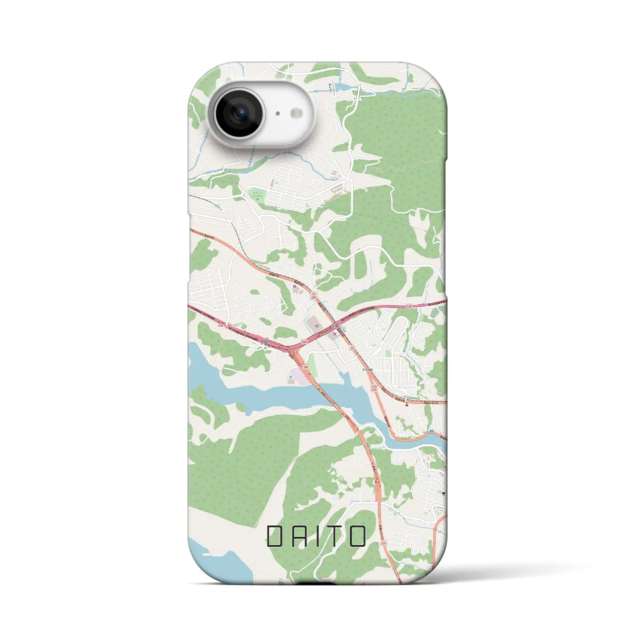 【大塔(長崎県)】地図柄iPhoneケース(バックカバータイプ)