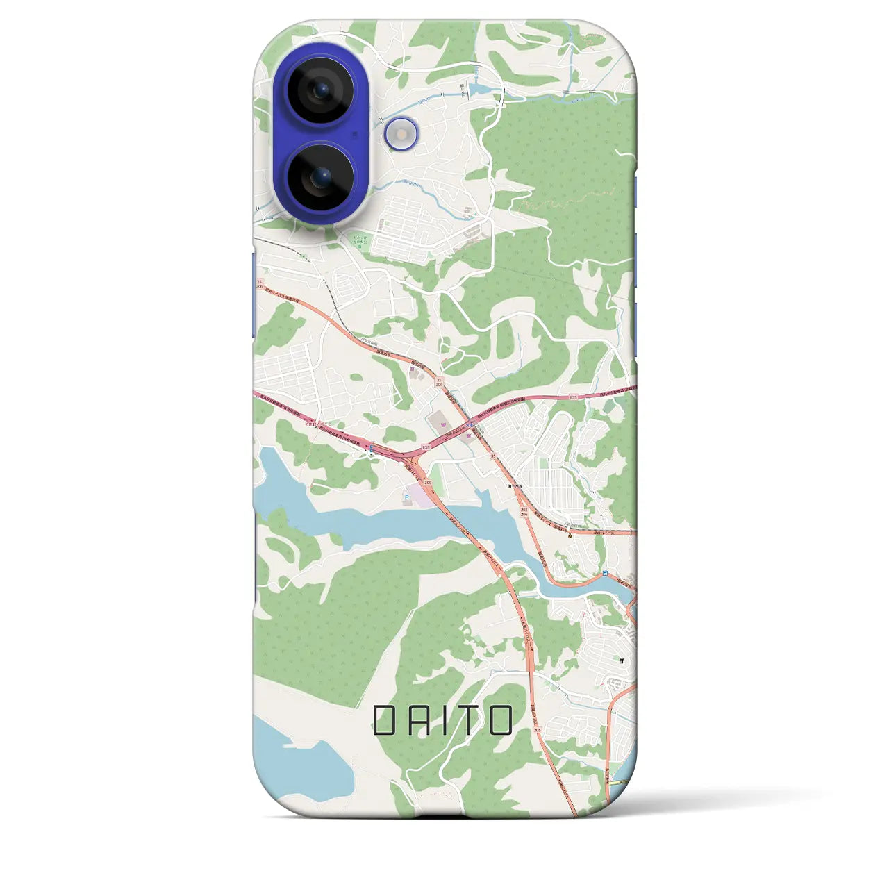 【大塔(長崎県)】地図柄iPhoneケース(バックカバータイプ)ナチュラル・iPhone 16 Pro Max 用
