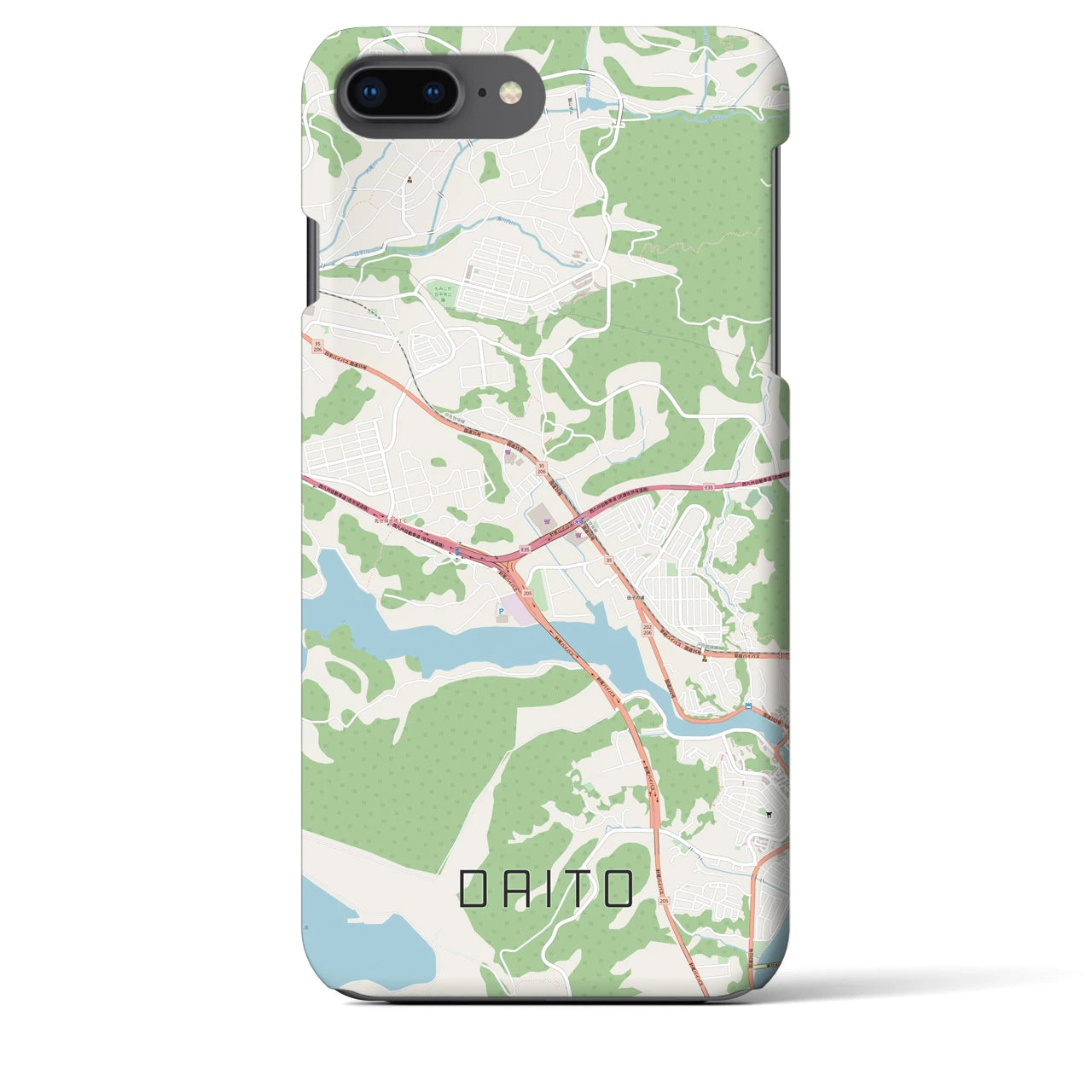 【大塔(長崎県)】地図柄iPhoneケース(バックカバータイプ)