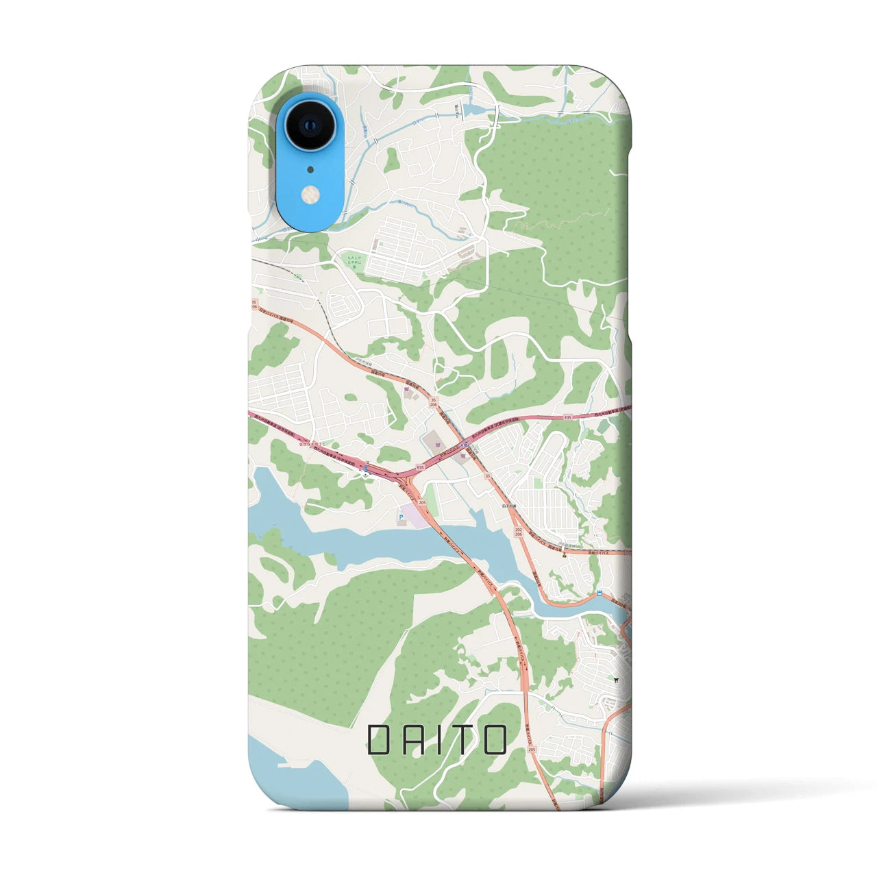 【大塔(長崎県)】地図柄iPhoneケース(バックカバータイプ)
