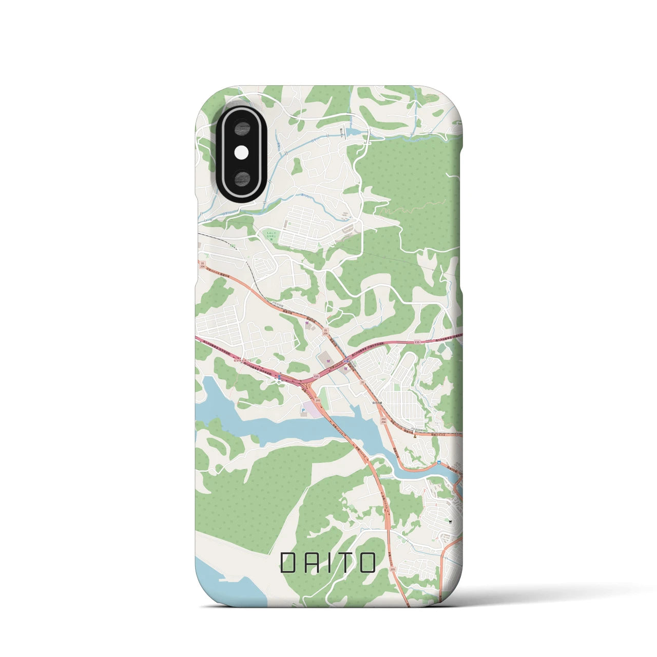【大塔(長崎県)】地図柄iPhoneケース(バックカバータイプ)