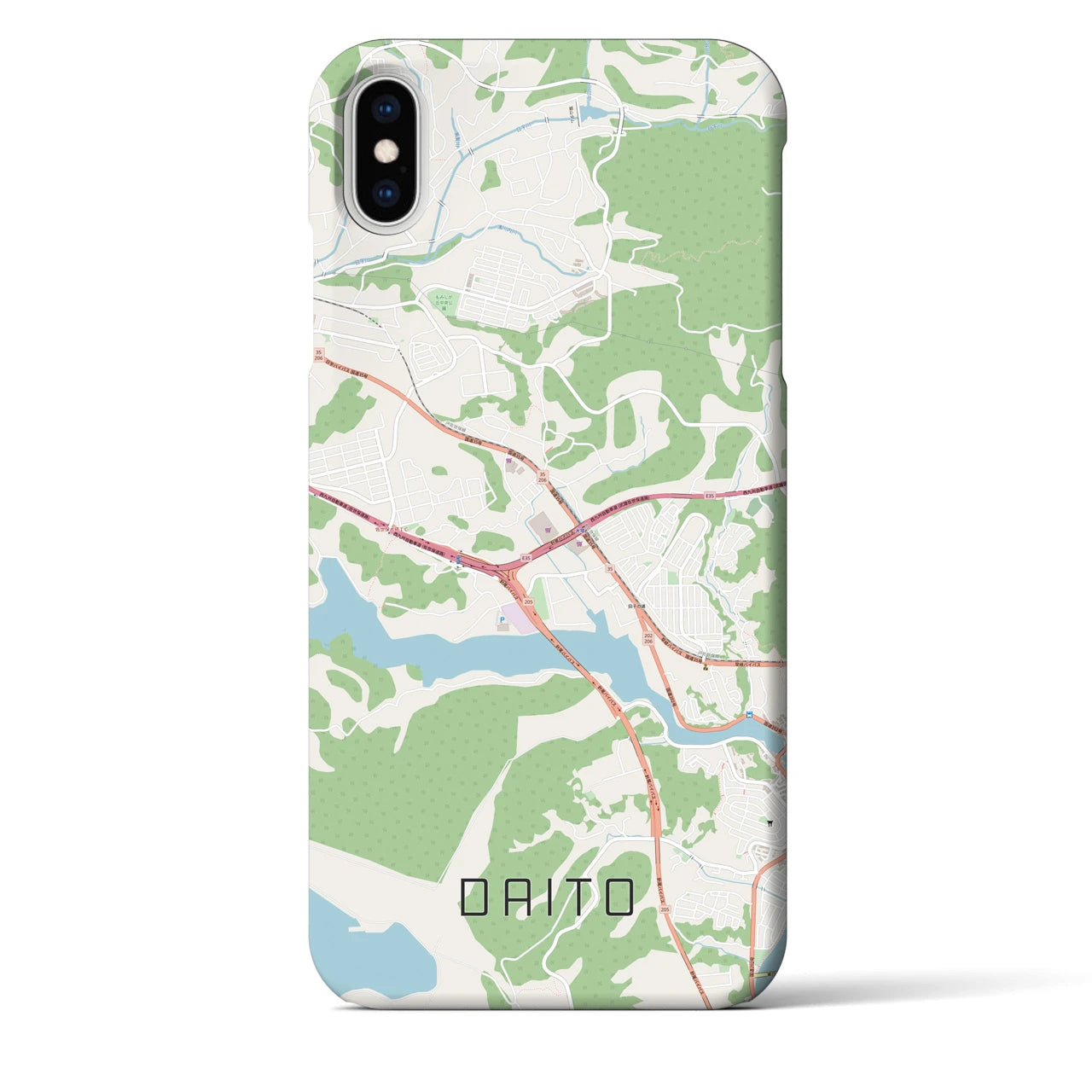 【大塔(長崎県)】地図柄iPhoneケース(バックカバータイプ)