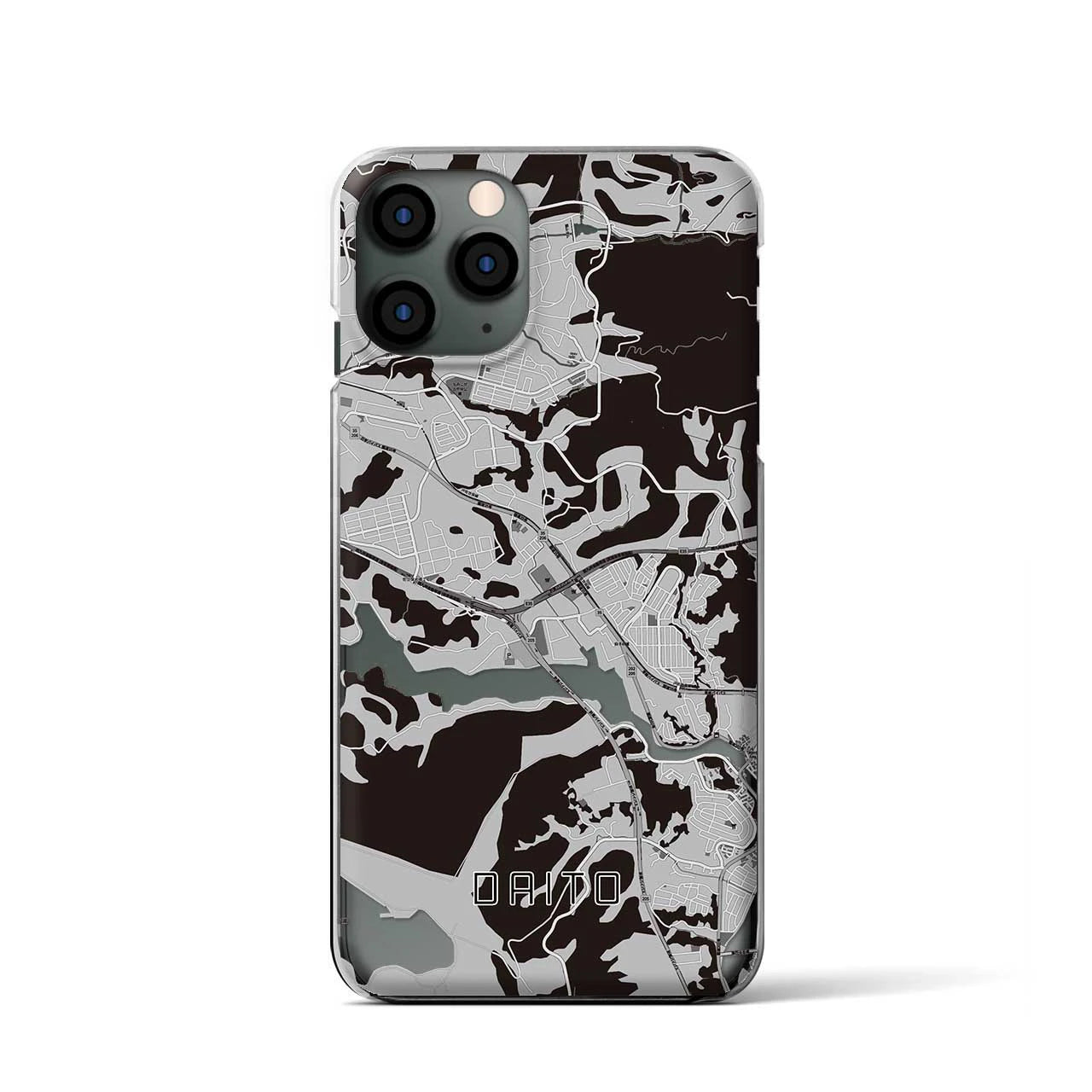 【大塔(長崎県)】地図柄iPhoneケース(クリアタイプ)