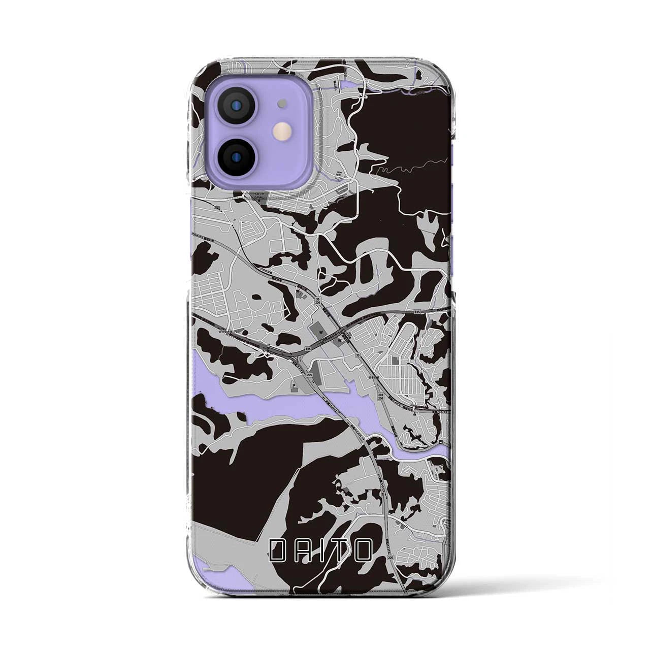 【大塔(長崎県)】地図柄iPhoneケース(クリアタイプ)