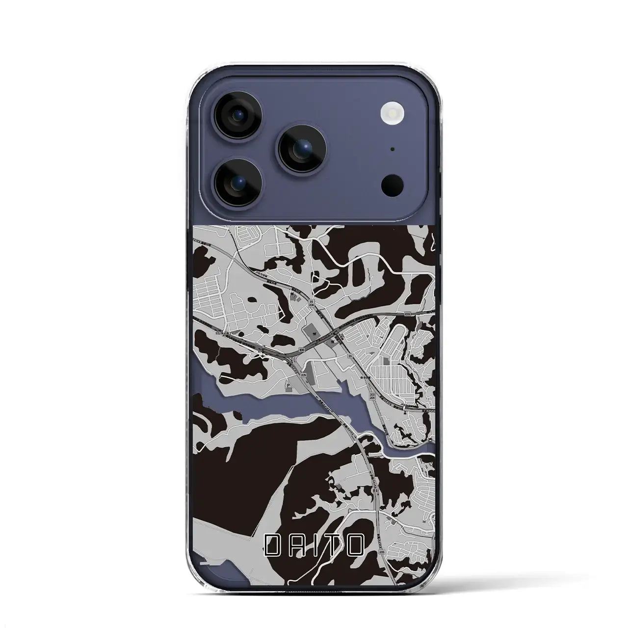 【大塔(長崎県)】地図柄iPhoneケース(クリアタイプ)