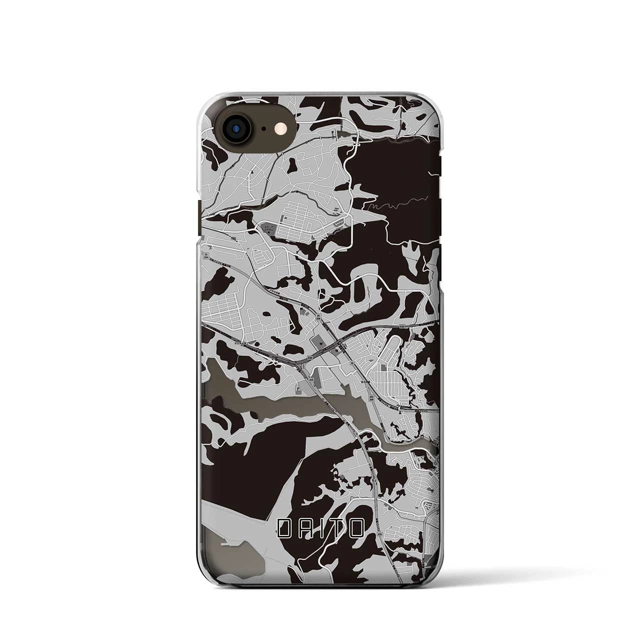 【大塔(長崎県)】地図柄iPhoneケース(クリアタイプ)