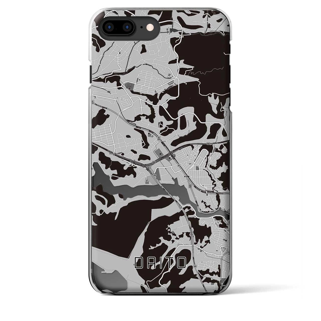 【大塔(長崎県)】地図柄iPhoneケース(クリアタイプ)