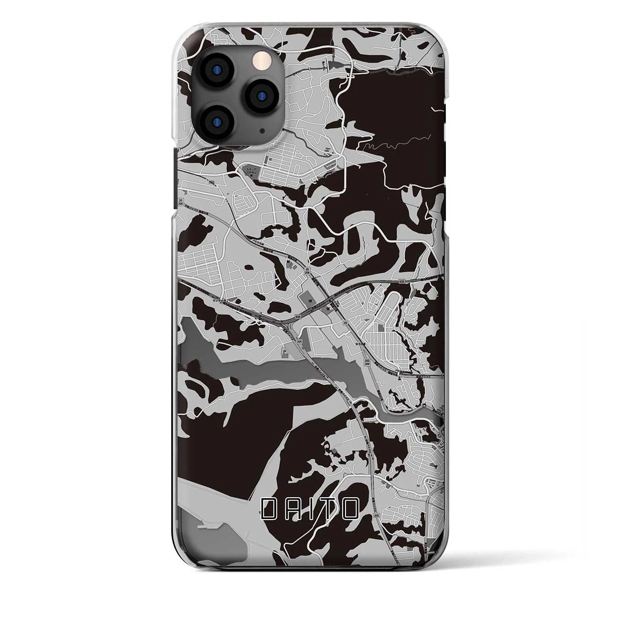 【大塔(長崎県)】地図柄iPhoneケース(クリアタイプ)