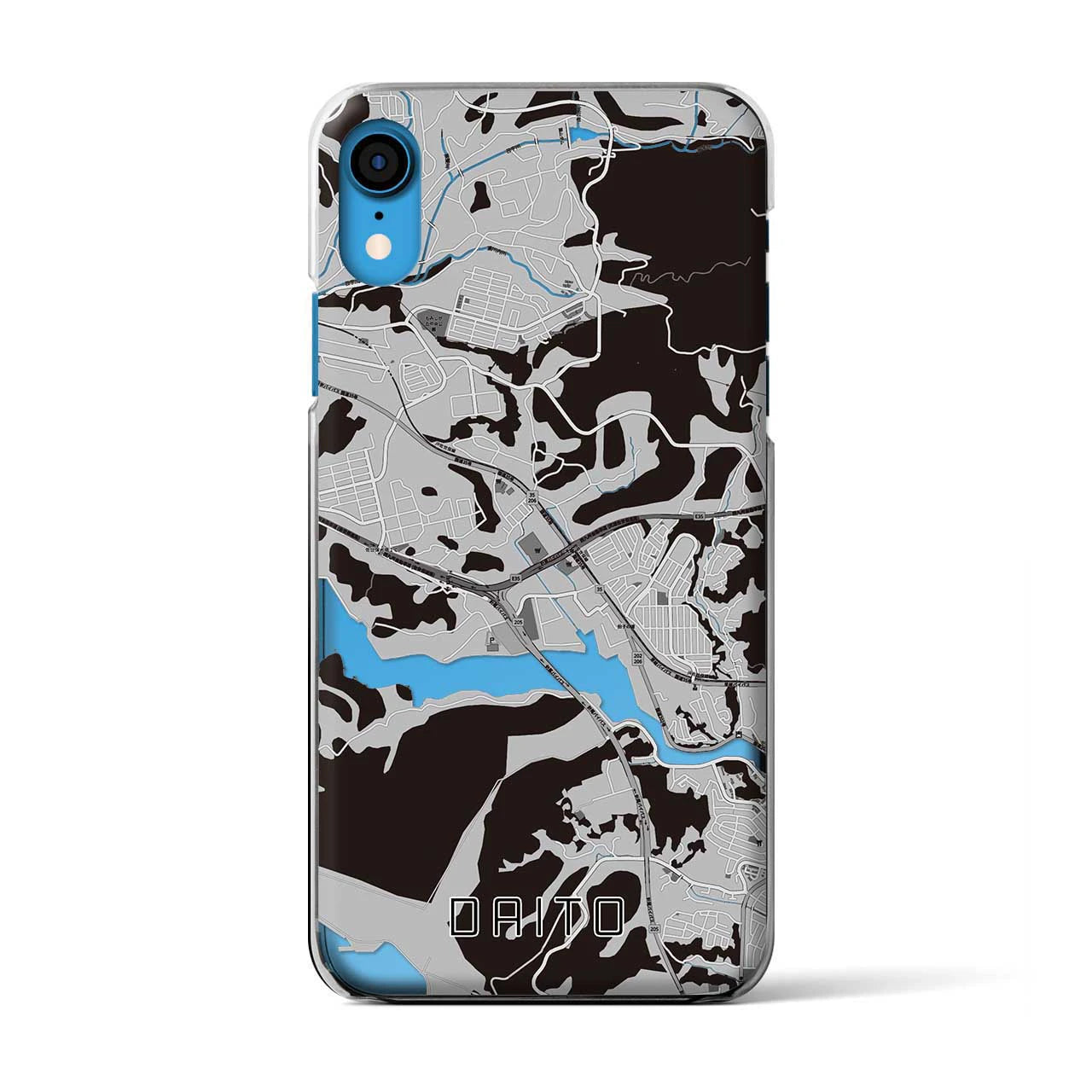 【大塔(長崎県)】地図柄iPhoneケース(クリアタイプ)