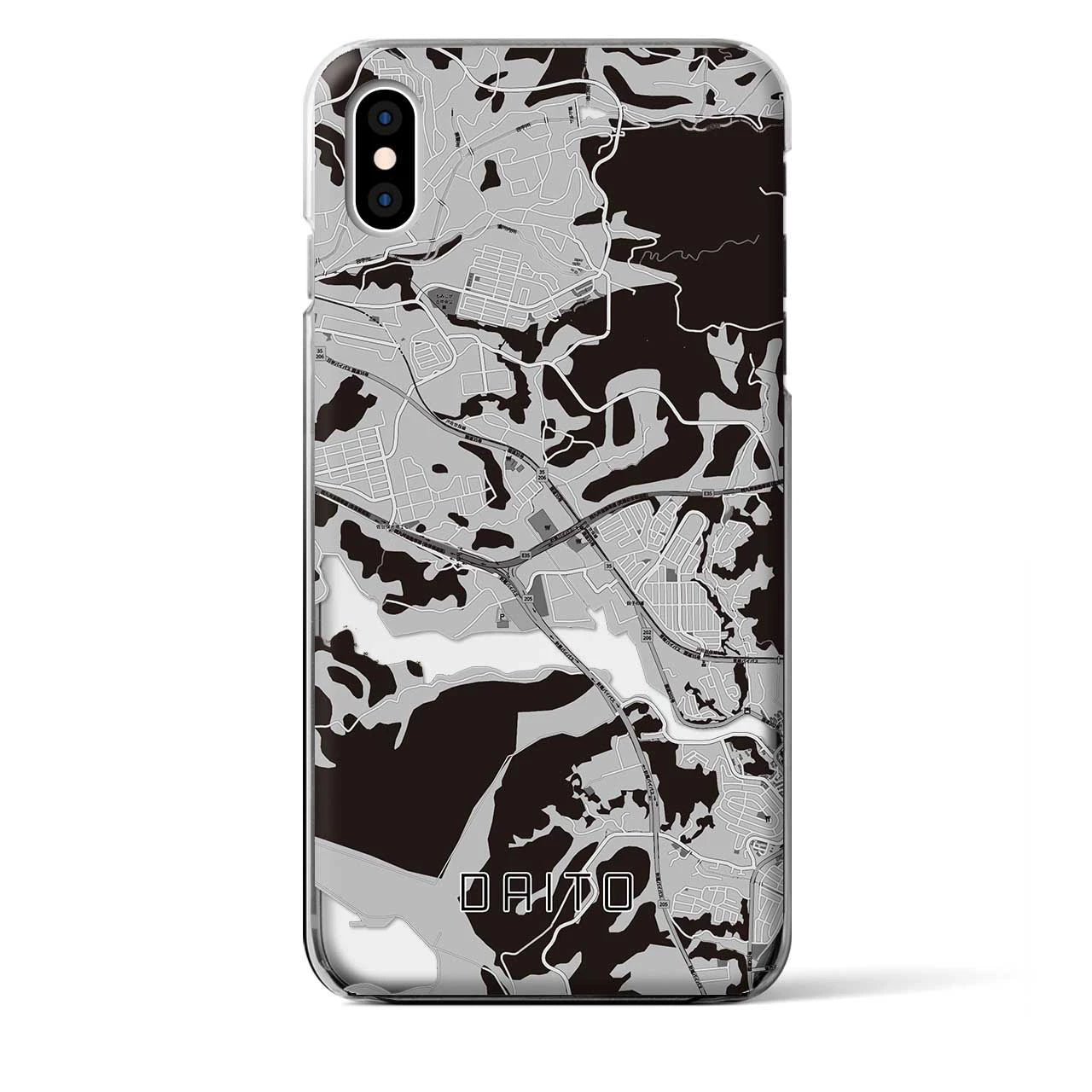 【大塔(長崎県)】地図柄iPhoneケース(クリアタイプ)