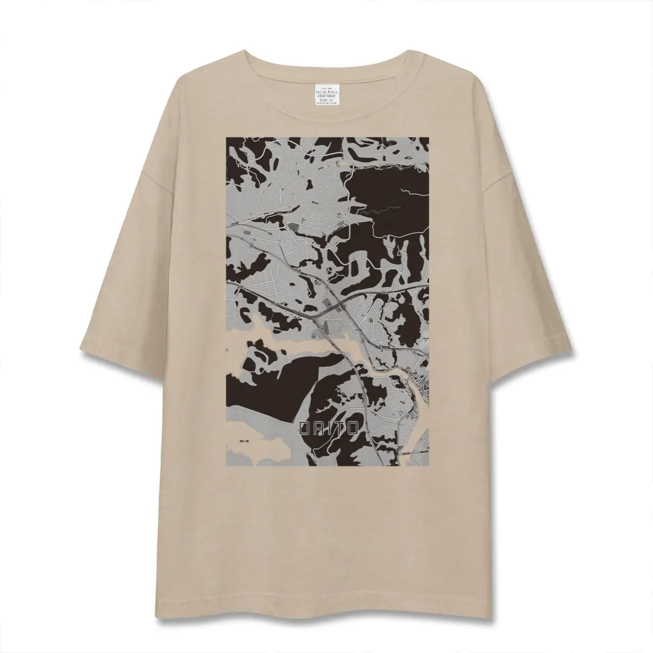 【大塔(長崎県)】地図柄ビッグシルエットTシャツ