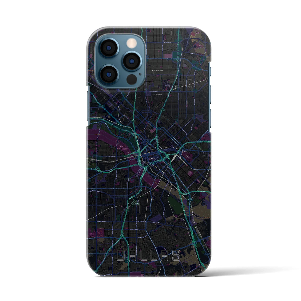 【ダラス(アメリカ)】地図柄iPhoneケース(バックカバータイプ)