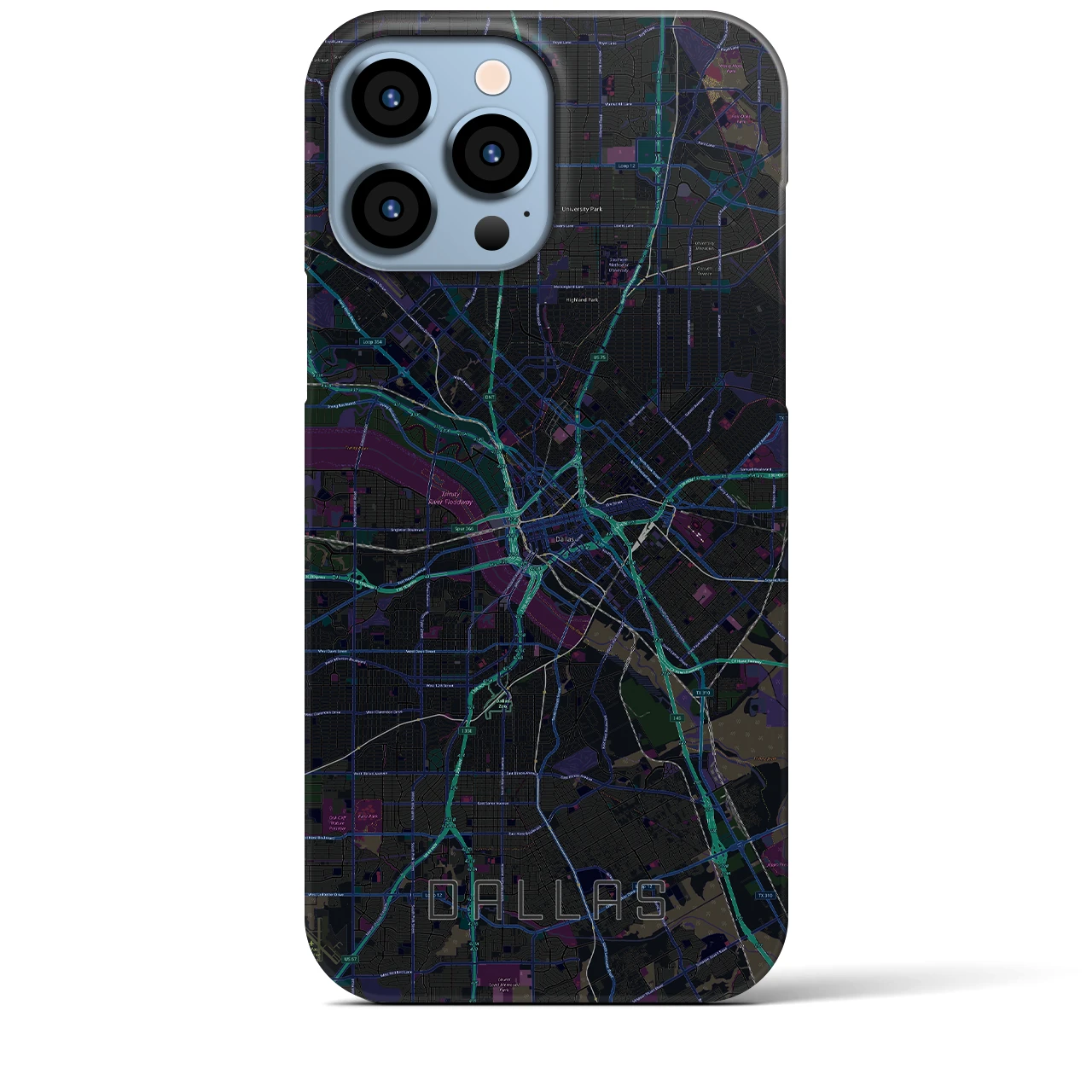 【ダラス(アメリカ)】地図柄iPhoneケース(バックカバータイプ)