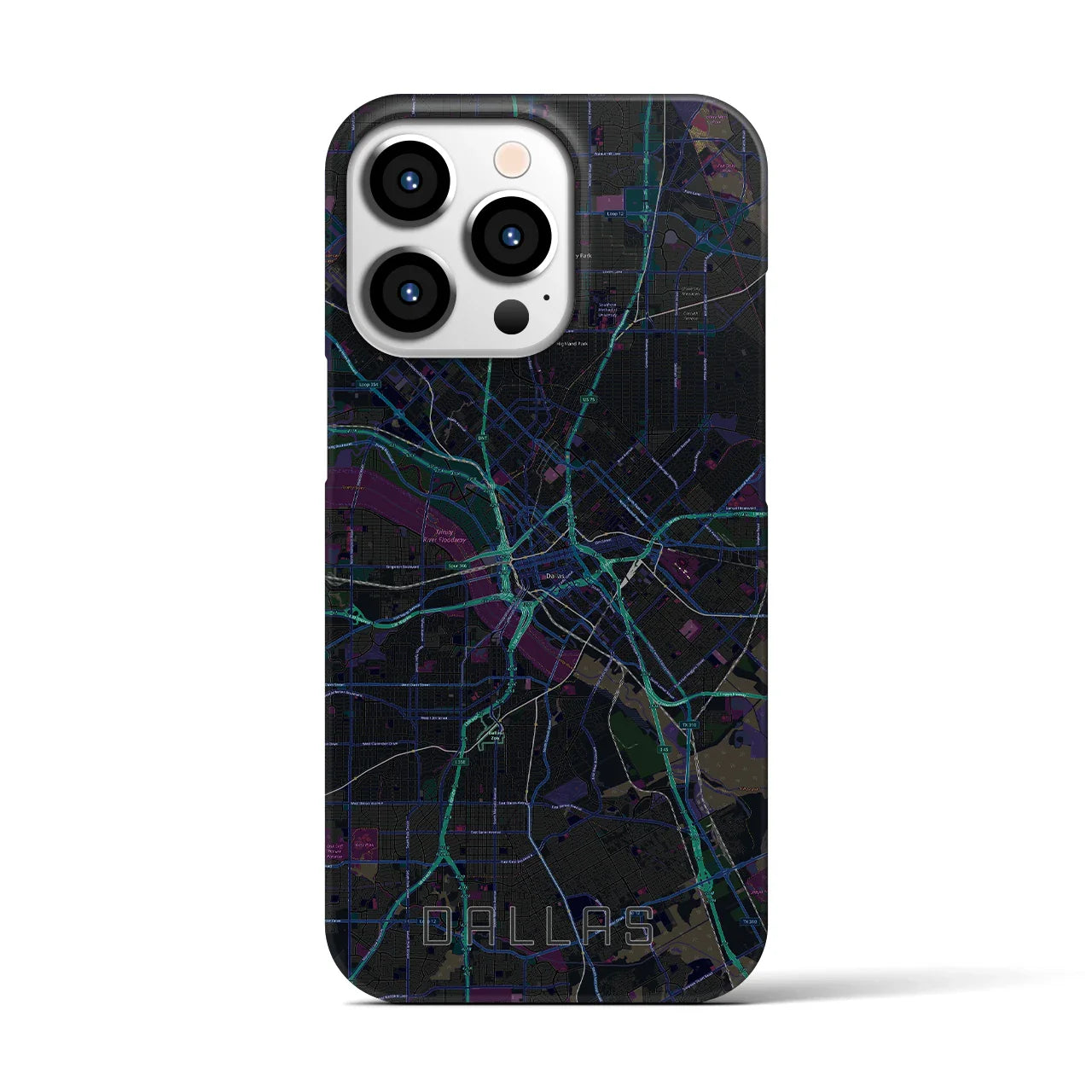 【ダラス(アメリカ)】地図柄iPhoneケース(バックカバータイプ)