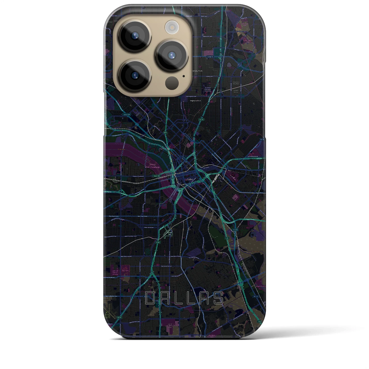 【ダラス(アメリカ)】地図柄iPhoneケース(バックカバータイプ)