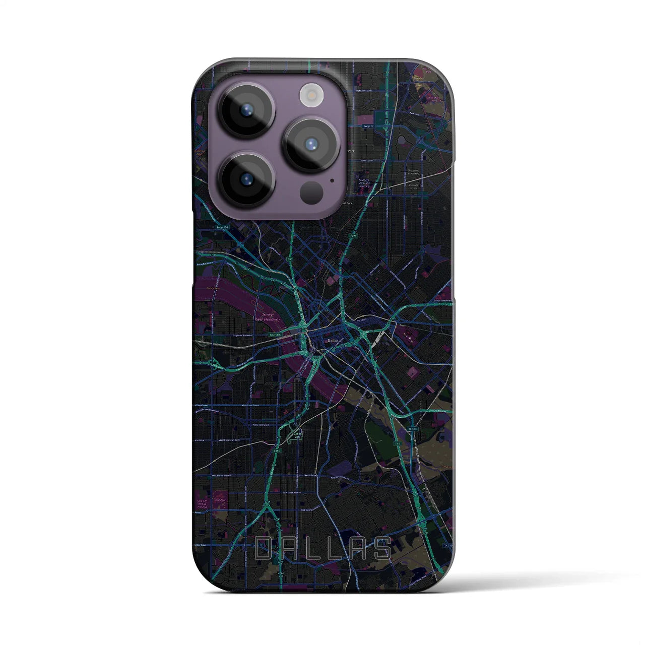 【ダラス(アメリカ)】地図柄iPhoneケース(バックカバータイプ)