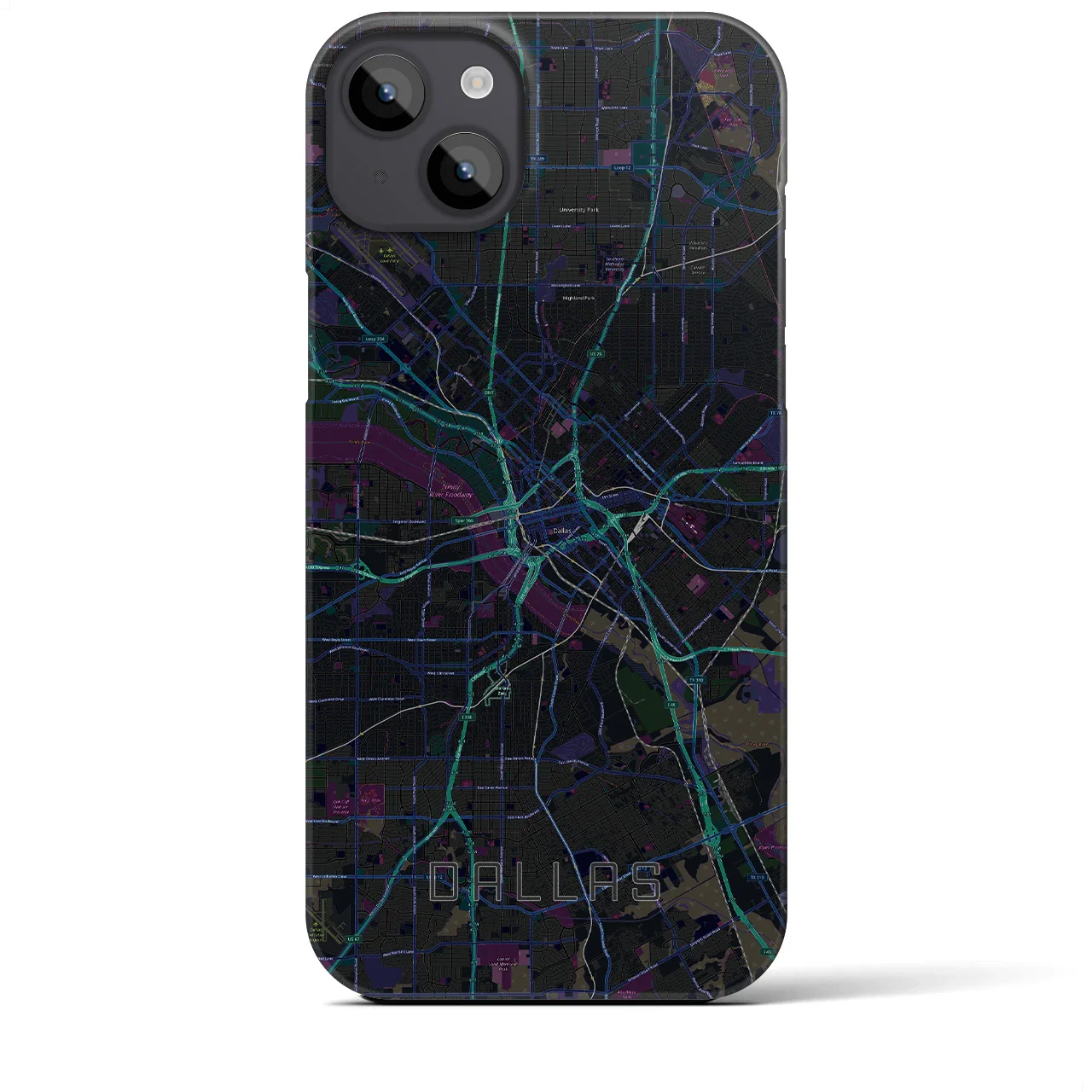 【ダラス(アメリカ)】地図柄iPhoneケース(バックカバータイプ)