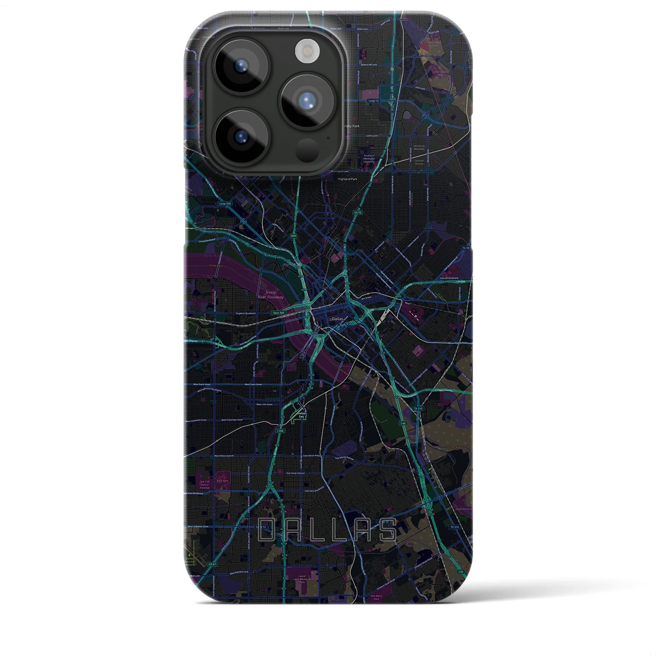 【ダラス(アメリカ)】地図柄iPhoneケース(バックカバータイプ)