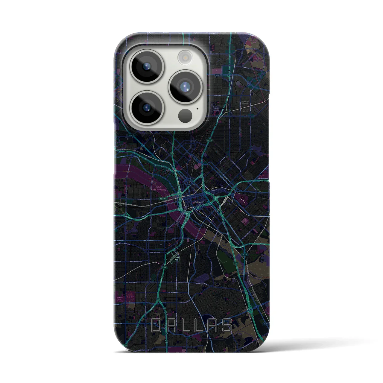 【ダラス(アメリカ)】地図柄iPhoneケース(バックカバータイプ)