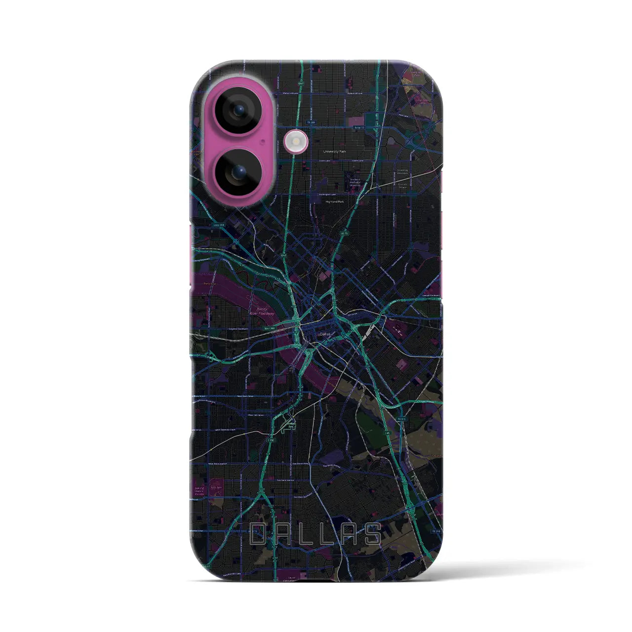 【ダラス(アメリカ)】地図柄iPhoneケース(バックカバータイプ)